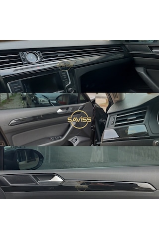Passat B8 Parlak Siyah Full Set Trim Kaplama, Konsol Maun Kaplama  (Pianoblack)