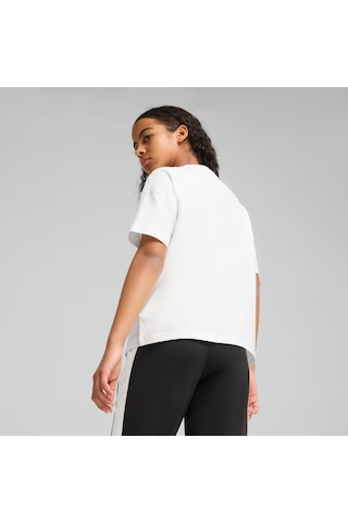 Puma Wardrobe Ess Genç Geniş Kesim Tişört 629895 02 Beyaz