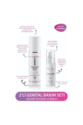 Intim Genital Bölge Koku Gidermeye Yardımcı Losyon + Genital Beyazlatıcı Krem Set 50ml