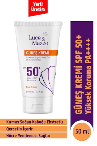 Luce & Mazzo Çok Yüksek Koruyucu Yüz Vücut Güneş Kremi SPF50+ 50 ML