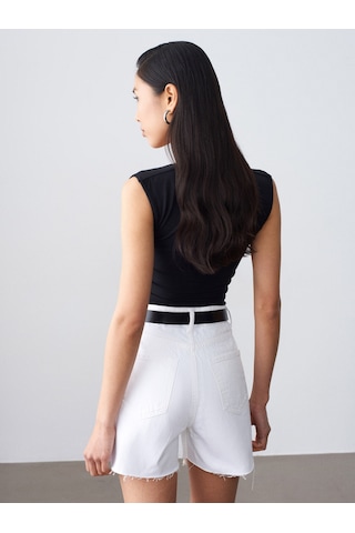 Dilvin 21222 V Yaka Basic Top-siyah