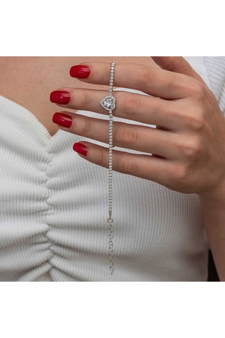 Blackcraft Gümüş Kalpli Su Yolu Bileklik Bc-48f9f2 Renkli