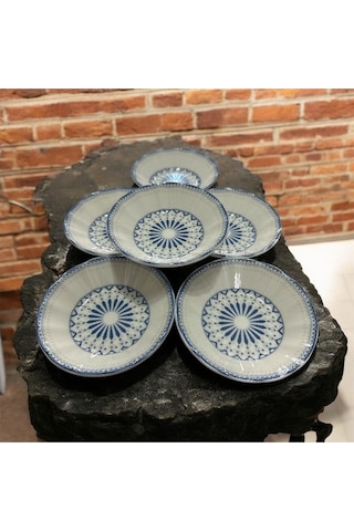 Etnik Çay Tabağı 10cm 6 Lı Krem