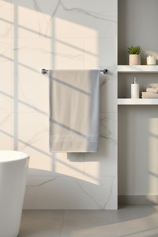 4'lü Gri Greek Havlu Set %100pamuk - 2 Adet El Havlusu 50x90 Ve 2 Adet Banyo Havlusu 70x140 Gri