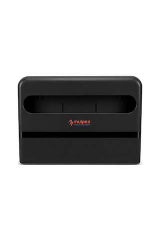 Mulpex Yarım Katlı Klozet Kapak Örtüsü Dispenseri Siyah Abs Plastik Kilitli 40x28x4,5 Cm
