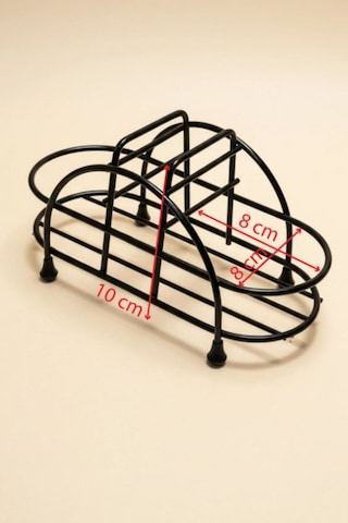Karteya Tezgah Üstü Düzenleyici Stand Sünger Bölmeli Sıvı Sabun Standı Siyah