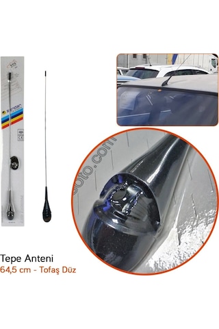 Markaonbir Zendar Y-200V Tepe Anteni Tofaş Uyumlu Düz 64,5 Cm Br0025001