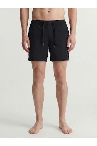 Jack & Jones Jack Jones Beli Lastikli Erkek Deniz Şortu 12291507 Siyah