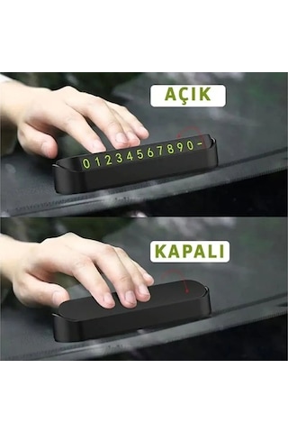 Şenyıldız Aksesuar Araba Park Numaratörü Araç İçi Torpido Üstü Açılır Kapanır Telefon Numarası Bırakma 2 Adettir