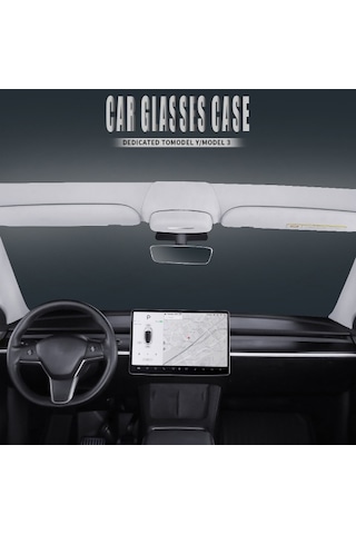 Araba Gözlük Kutusu Gözlük Kutusu Güneş Gözlüğü Tutucu Otomotiv İç Mekan Depolama Kutusu Tesla Model Y İçin Kolay Kurulum Değiştirme