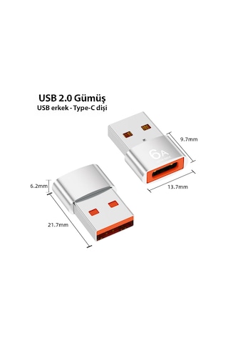 Erkek Type-c Dişi Usb - Dişi Type-c Erkek Usb 3.1 Hızlı Şarj Veri Transferi Konektörü Dönüştürücü