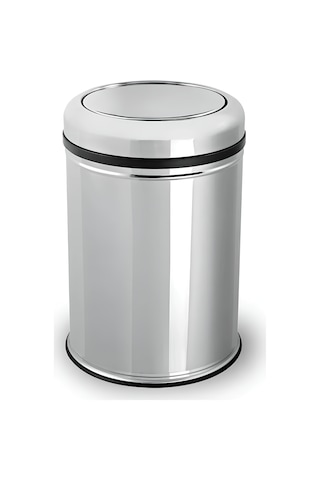 12 Lt Pratik Kapak Çöp Kovası Metalik