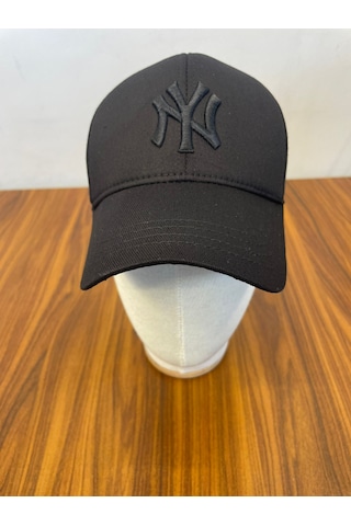 Hamze Ny New York Nakış Pamuk Unisex Beyzbol Cap Şapka Siyah - Siyah
