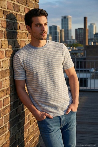 Buratti Erkek T Shirt 5904027 Mavi Mavi