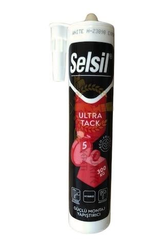 Selsil Ultra Tack Güçlü Korniş Yapıştırıcı Beyaz 290 Ml. - 5 Adet