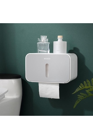 Gri Mengnı Taşınabilir Tuvalet Kağıdı Tutucu Duvara Monte Banyo Depolama Rafı Yaratıcı Katlanabilir Askı Doku Kutusu Ev Tuvalet Kağıdı Tutucu