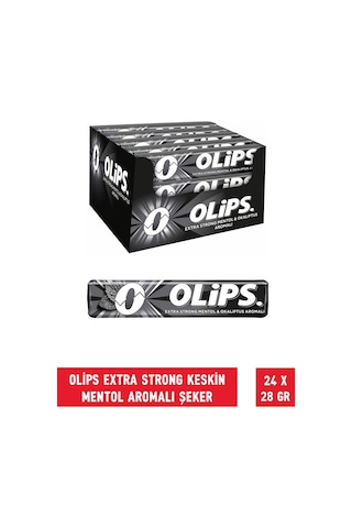 Olips Keskin Mentol Aromalı Bonbon Şekerleme 24 x 28 G