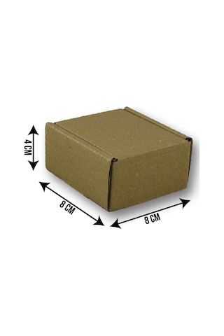 8x8x4cm Kilitli Dayanıklı E-ticaret Karton Kargo Kutusu