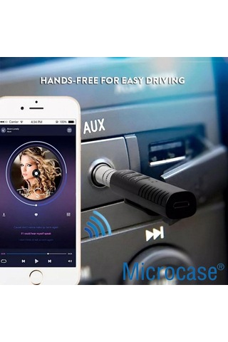 Okm 1002 Şarjlı Araç Aux Bluetooth Adaptör Müzik Çalar Aux Girişli Araç Kiti - Al4639