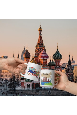 Rusya Kupa Bardak 2 Adet Seyahat Hatıra Russia Mug