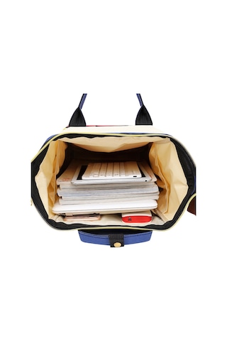 Tuomeng Anne Ve Bebek Çantası Yeni Stil Basit Büyük Kapasiteli Sırt Çantası Çok Fonksiyonlu Moda Rahat Anne Çantası Mavi Mavi