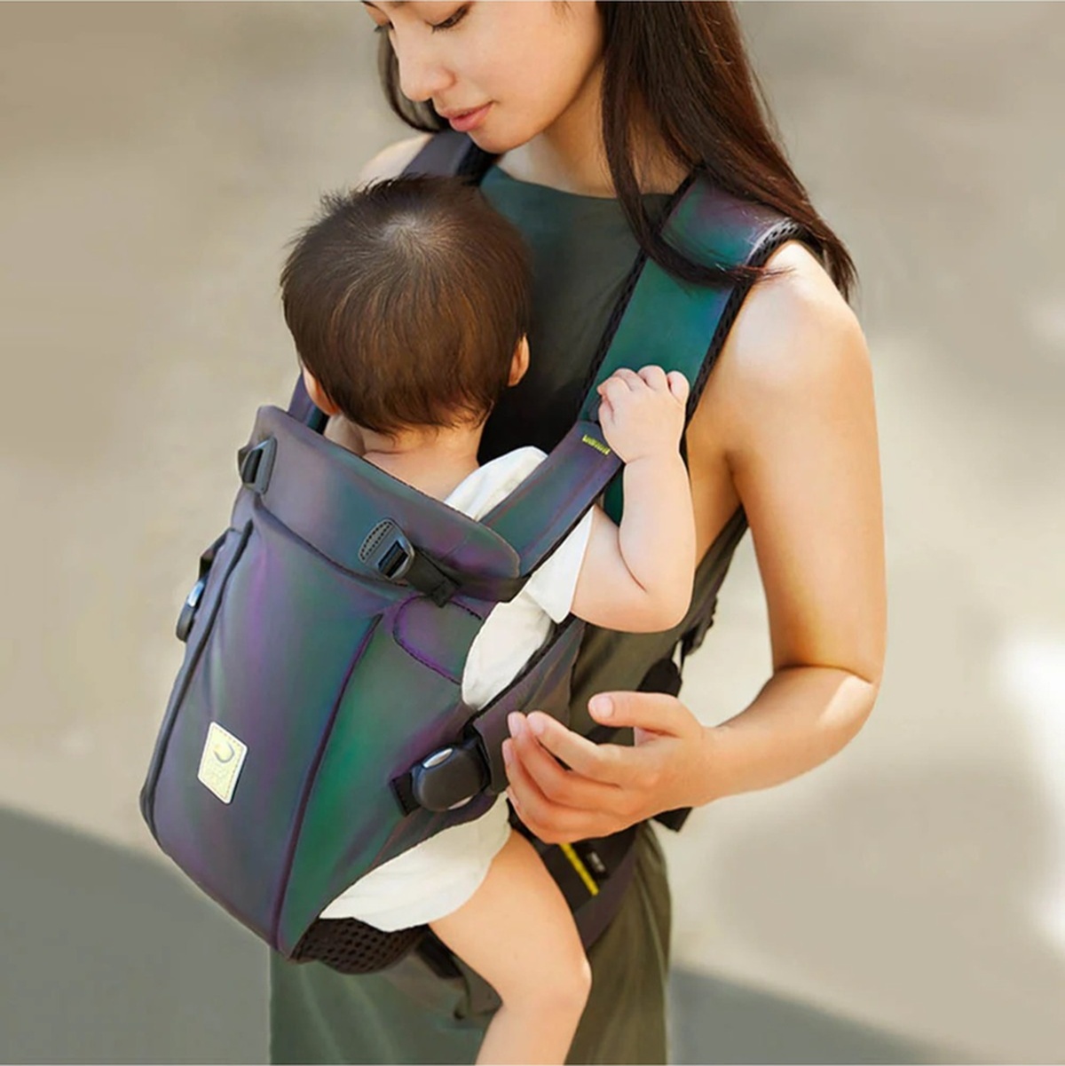 Baby Care Decompression Ayarlanabilir Bel Destekli Bebek Taşıyıcı Ana Kucağı Mavi