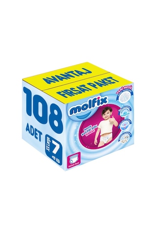 Molfix Külot Bebek Bezi Beden:7 19+kg Xx Large  Avantaj Fırsat 108 Adet 4'lü