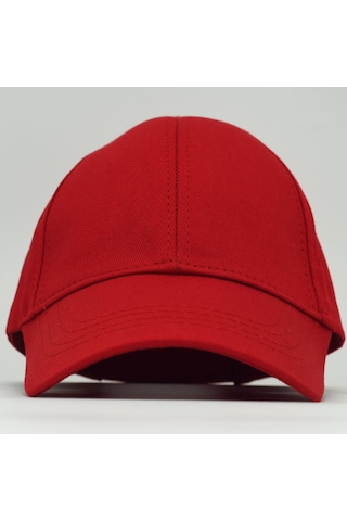 Şapkadan Unisex Ayarlanabilir Kırmızı Spor Basic Şapka Kırmızı