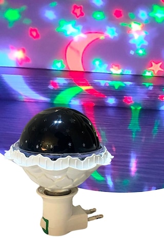 Mcg Kristal Gökyüzü Modlu Yıldızlı Hareketli 360 Derece Dönen Kristal Led Ampül Renkli 56836043