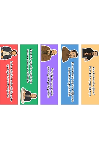 5 Adet Gibi Kitap Ayracı 155x45 Mm