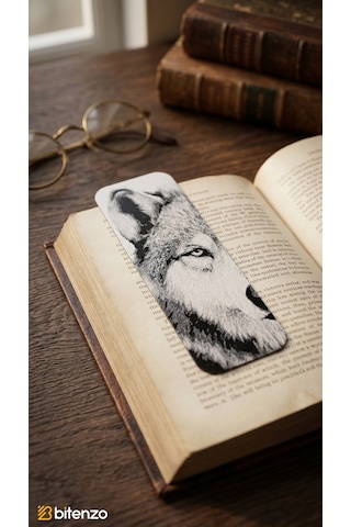 Kurt Figürlü Portre Tasarım Kabartma Dokulu Kitap Ayracı - Modern Kitap Aksesuarı