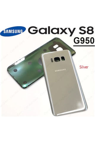 Samsung Uyumlu Galaxy S8 G950F Arka Cam Kapak Batarya Pil Kapağı+T8000
