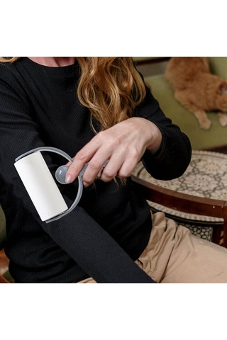 Homyl 2 Parça Yapışkan Lint Rulo Yedekler Köpek Saç Gri Gri