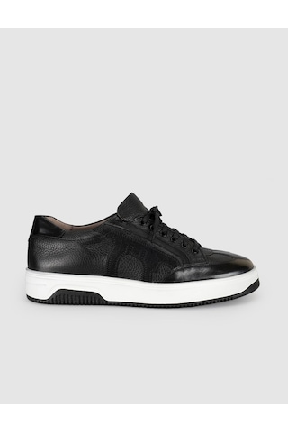 Cabani Premium Deri Siyah Erkek Sneaker