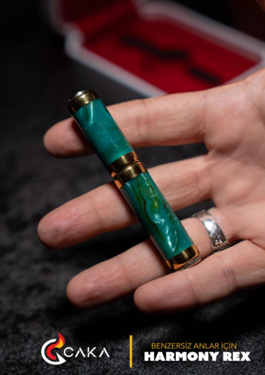 Caka Lighter Harmony Rex Su Yeşili Benzinli Çakmak Yeşil