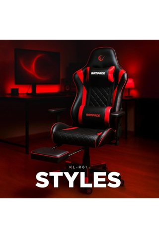 Styles Kl-r61 Kırmızı/siyah Oyuncu Koltuğu Çok Renkli