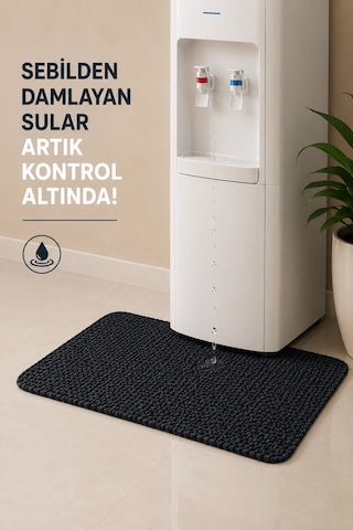 Su Emici Sebil Önü Matı Halı Siyah