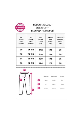 Trieste Büyük Beden Yıkamalı Denim Dantel Aplikeli İnci Taş Detaylı Kadın Pantolon Siyah