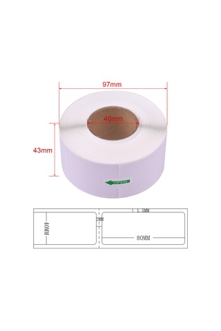 Aubyhe Suya, Yağa Ve Alkol Dayanıklı Termal Etiket Kağıdı - 40x80mm 500 Adet/rulü - Net Baskı, Kaliteli Yapı, Çok Kullanimlı 1 Rulo