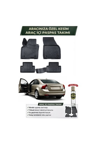 Volvo S40 2007 Model Aracınıza Özel Üretim Esnek Kauçuk Paspas Takımı