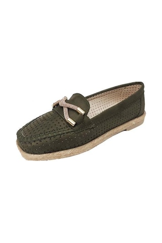 Fendii 035 Süet Trend Fashion Kadın Ayakkabı Yeşil
