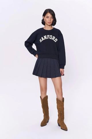 Yazı Baskılı Sweatshirt Haki