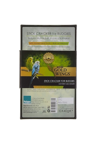 Gold Wings Premium Ballı-meyveli Muhabbet Kuşu Krakeri, 10'lu Kutu