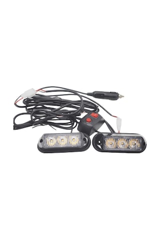 Çakar Lamba 3x2 Led 12w 12-24v Sarı-mavi / Lapa197-1
