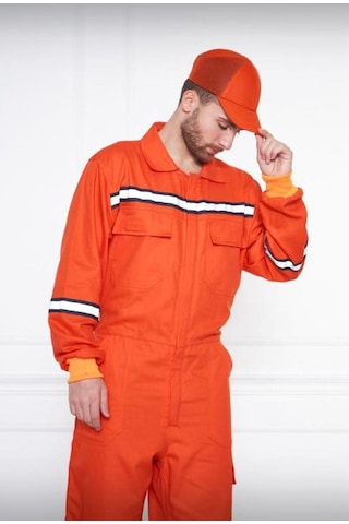 16/12 Gabardin Yazlık Tulum Turuncu