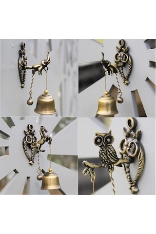 Pazly Eski Metal Çan Kapı Dükkâncı Iyi Şanslar Tokmağı Rüzgar Çanı Manyetik Duvar Asılı Süsleme Odası Bahçe Mağaza Ön Giriş Hediyesi Elefant
