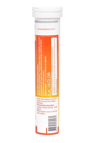 Phytodef Vitamin C Çinko Vitamin D3 Portakal Aromalı Efervesan Tablet 20 Adet