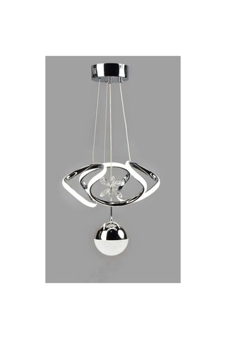Lzy Avize Store Modern Krom Cam Avize Yatak Odası - Hol - Salon Gri Gri