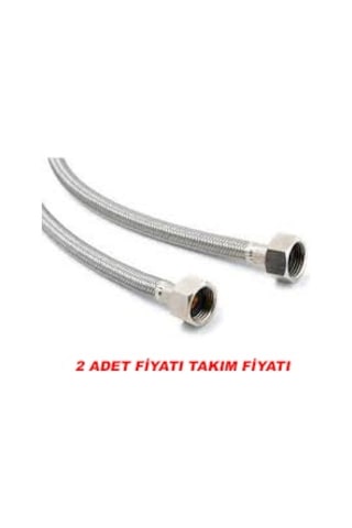 2 Adet Klozet İçin Flex Bağlantı Çelik Spiral Hortum