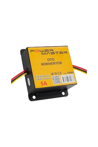 Ayt Powermaster Pm-7896 24-12 Volt 5 Amper Oto Konvertör Voltaj Düşürücü 24 Voltu 12 Volta Çevirici Otobüs Tır İçin